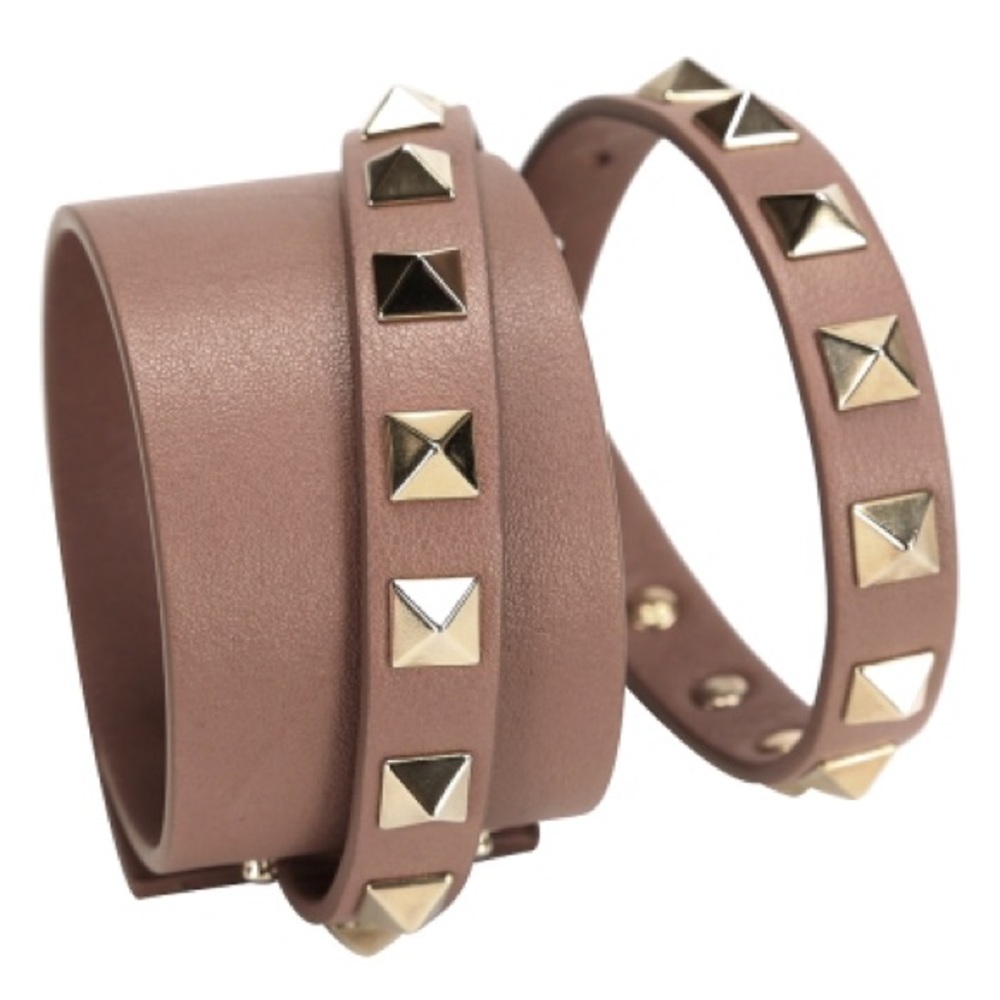 Valentino Garavani ‘Rockstud’ double wrap bracelet